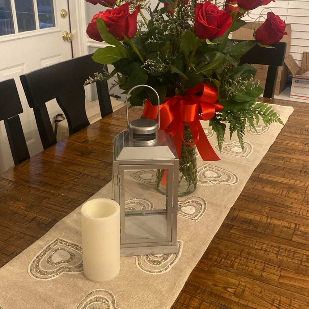 Sadie 11”Lantern + Candle